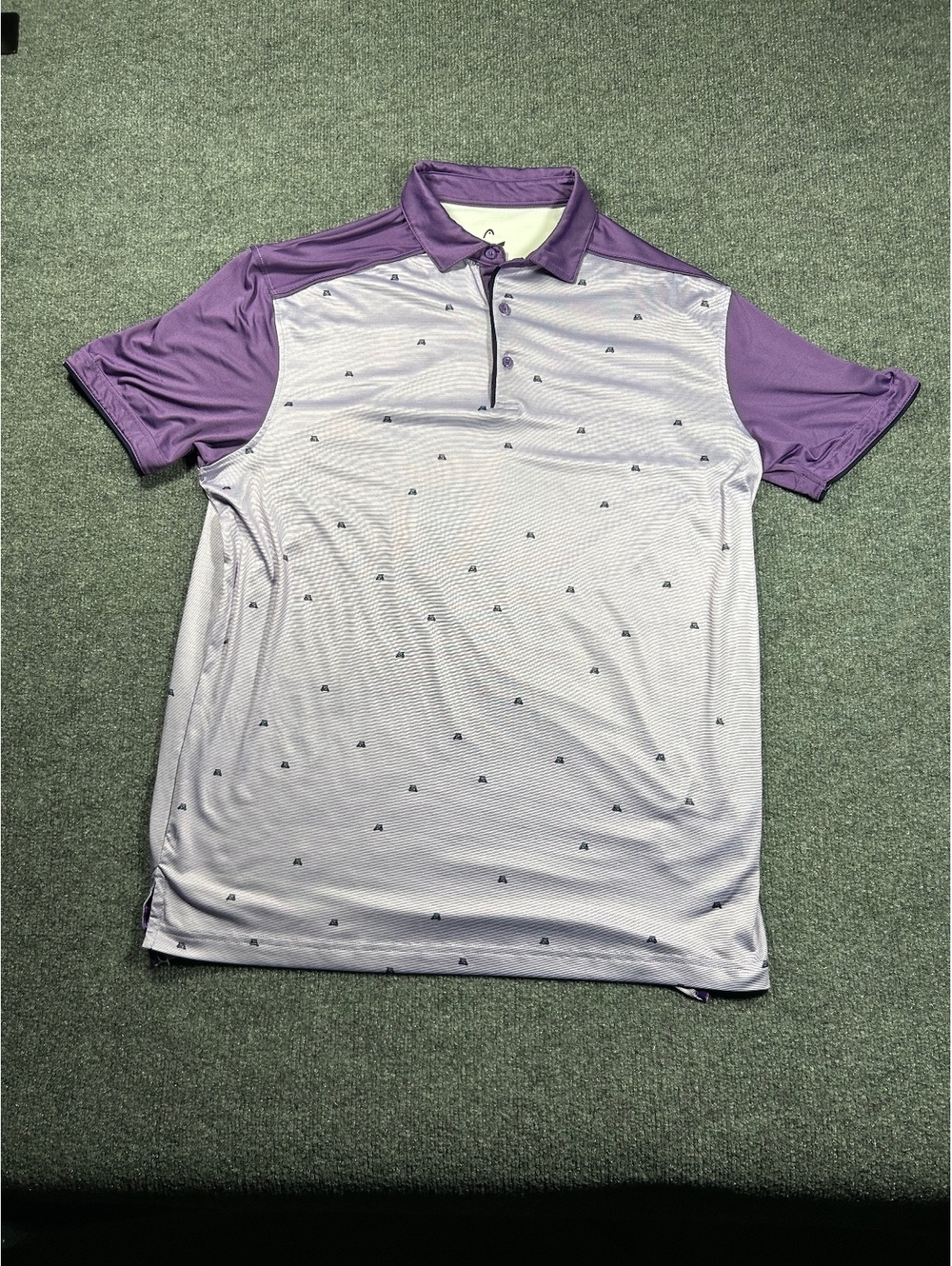 HEAD Golf Men's Purple and Lavender Polo Shirt Size Large